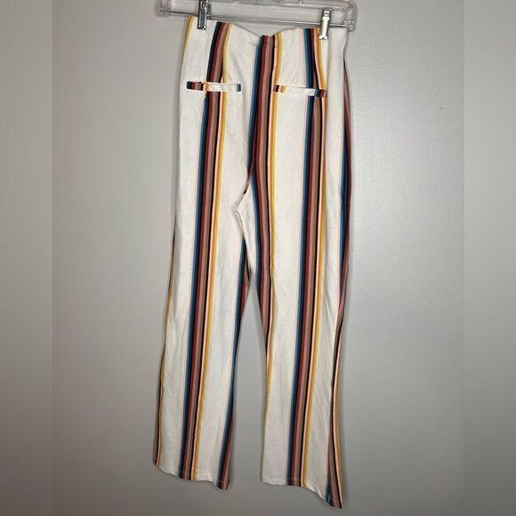 Free People Striped Crop Flare Pants - Picture 5 of 5